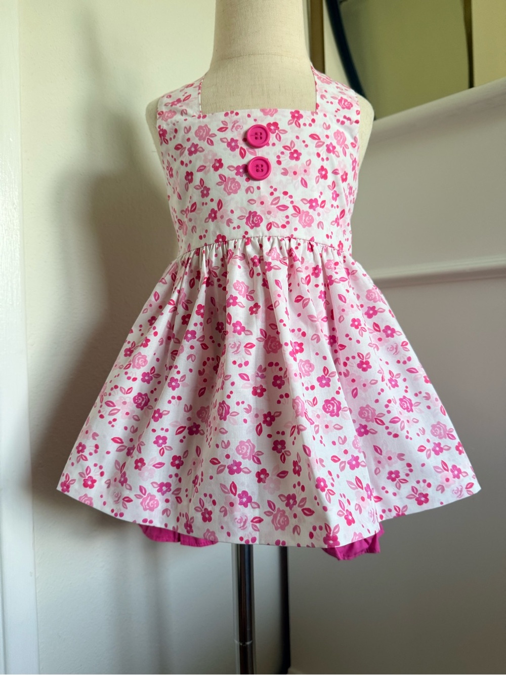Nelly Madison Girls 3-4 Pink Floral Halter Tunic Shorties Set